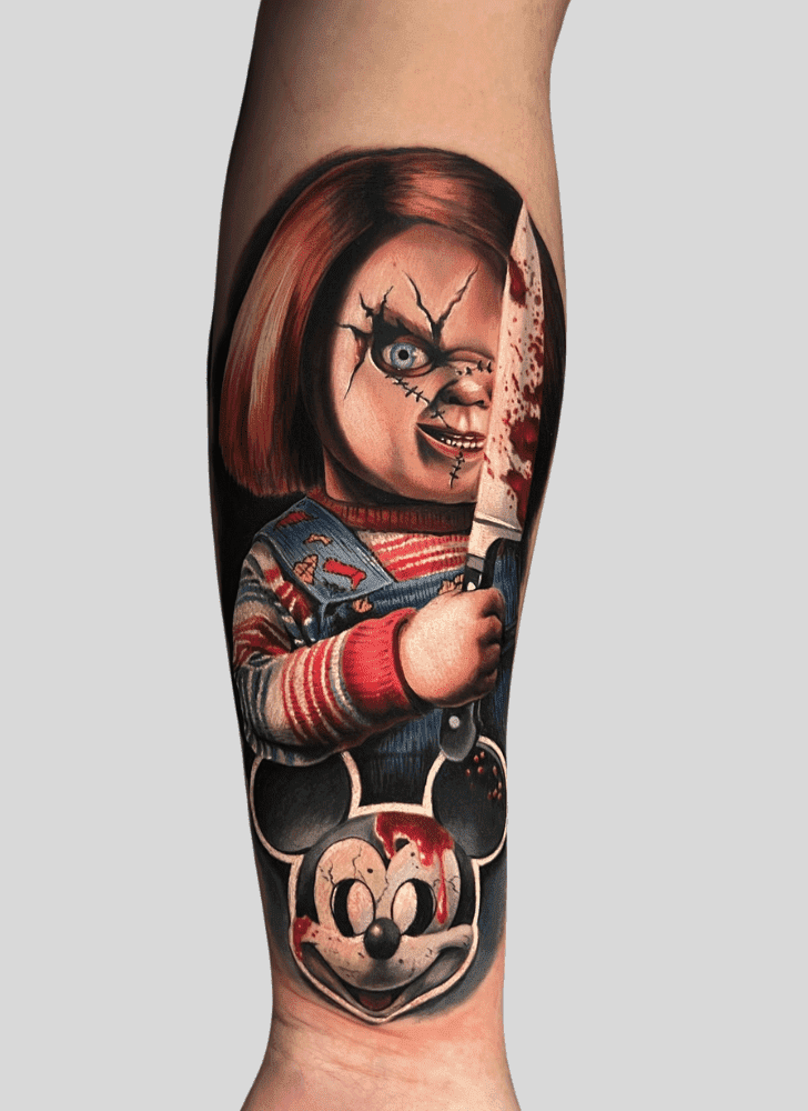 Chucky Tattoo Shot