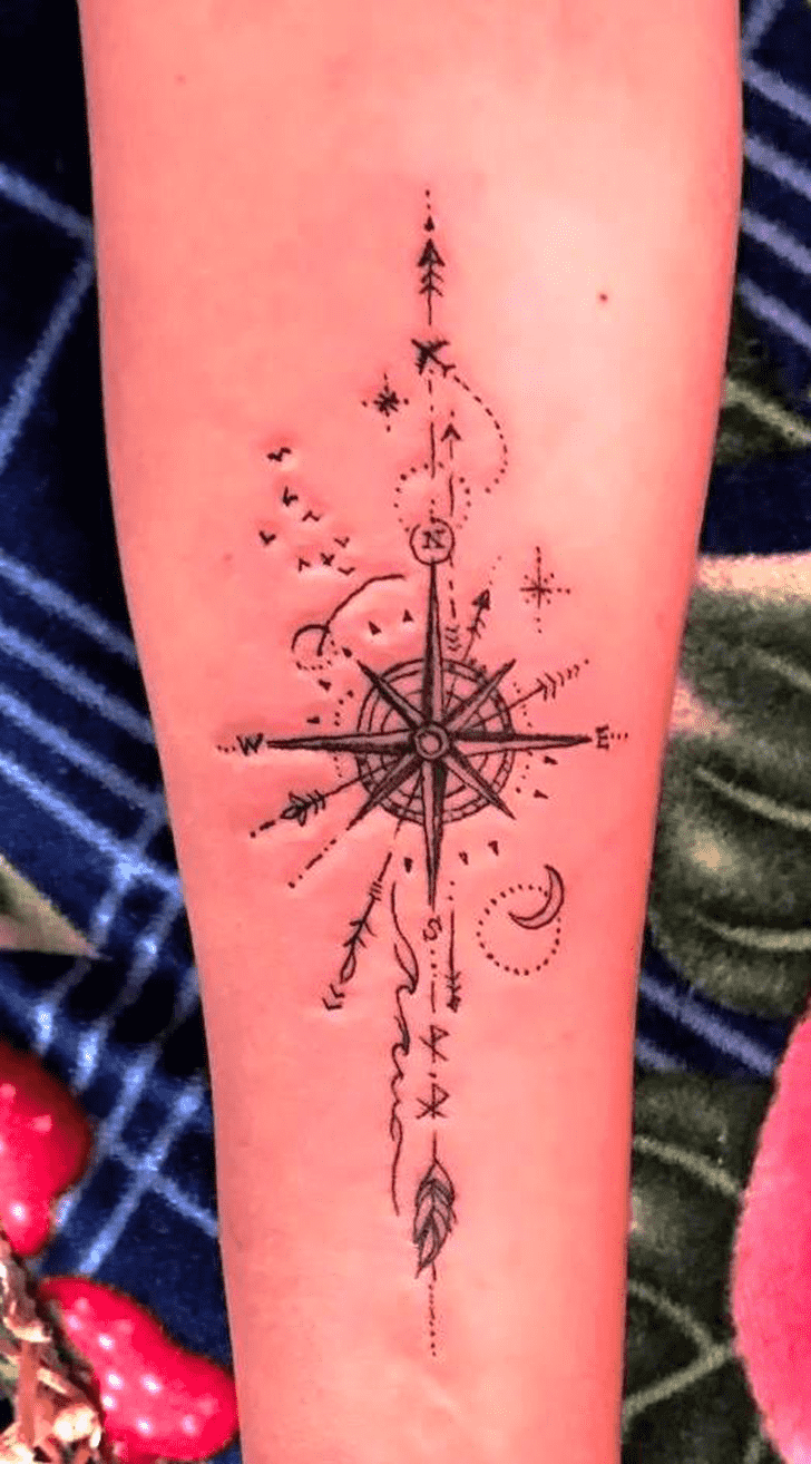 Compass Tattoo Design Image