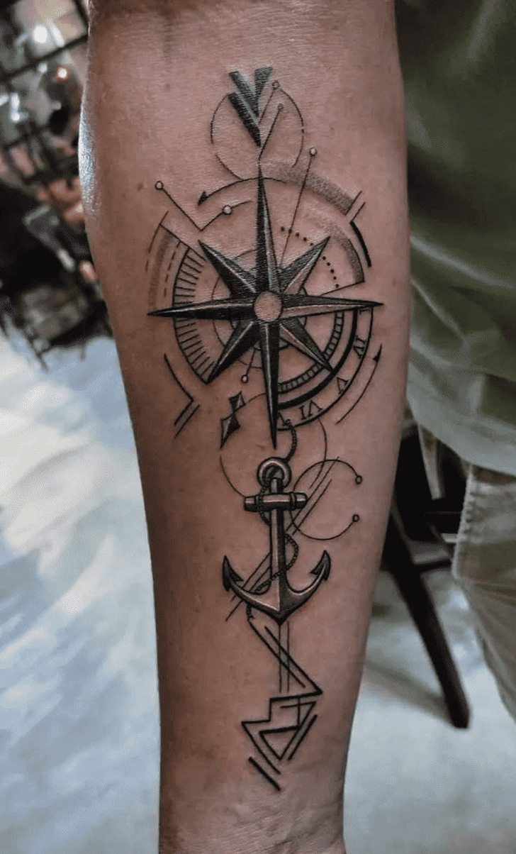 Compass Tattoo Ink