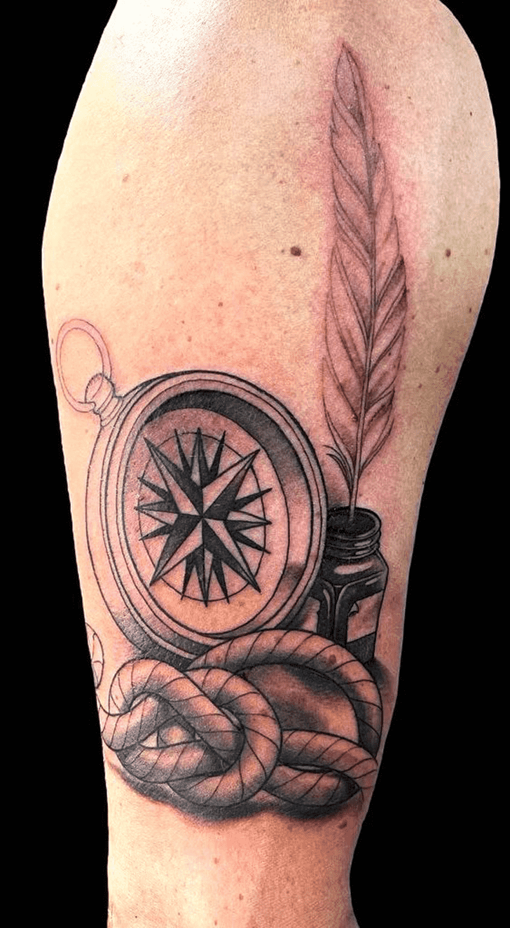 Compass Tattoo Ink