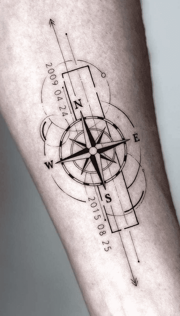 Compass Tattoo Ink