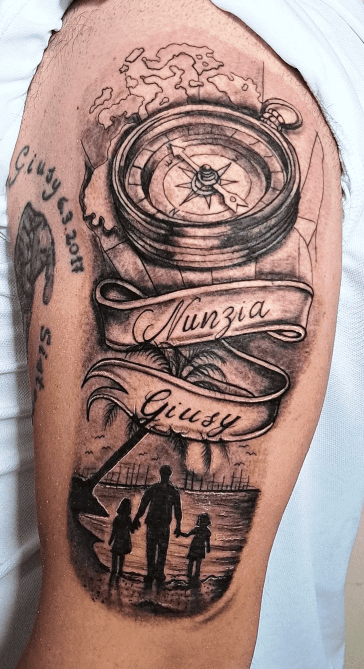 Compass Tattoo Portrait