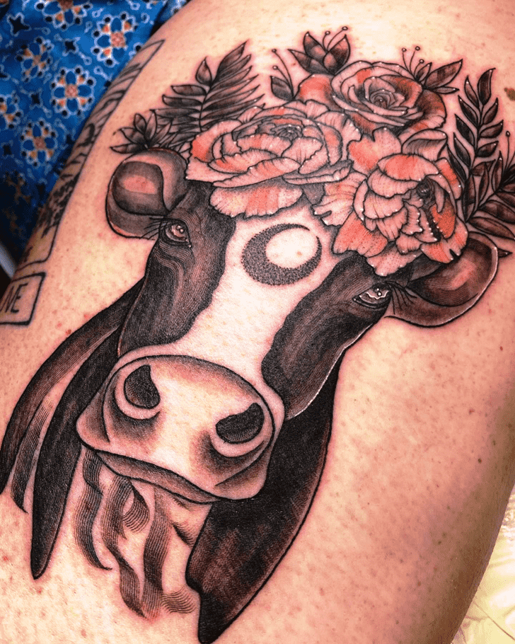 Cow Tattoo Design Image