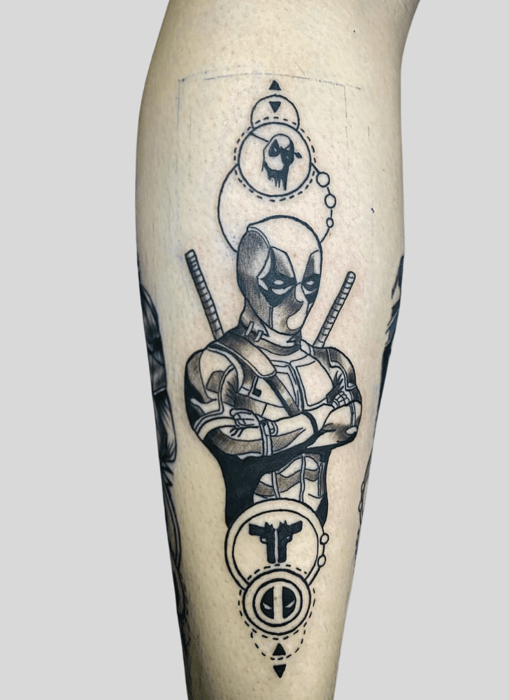 Deadpool Tattoo Figure