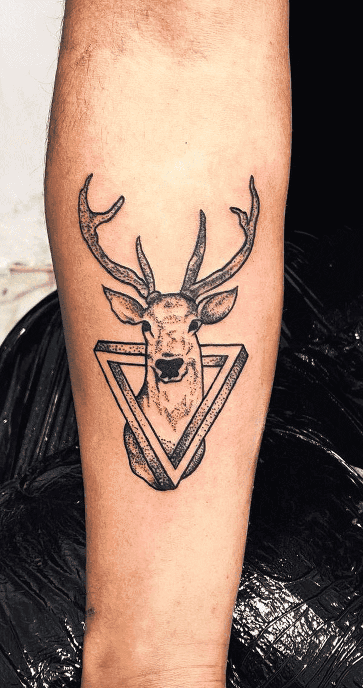 Deer Tattoo Portrait