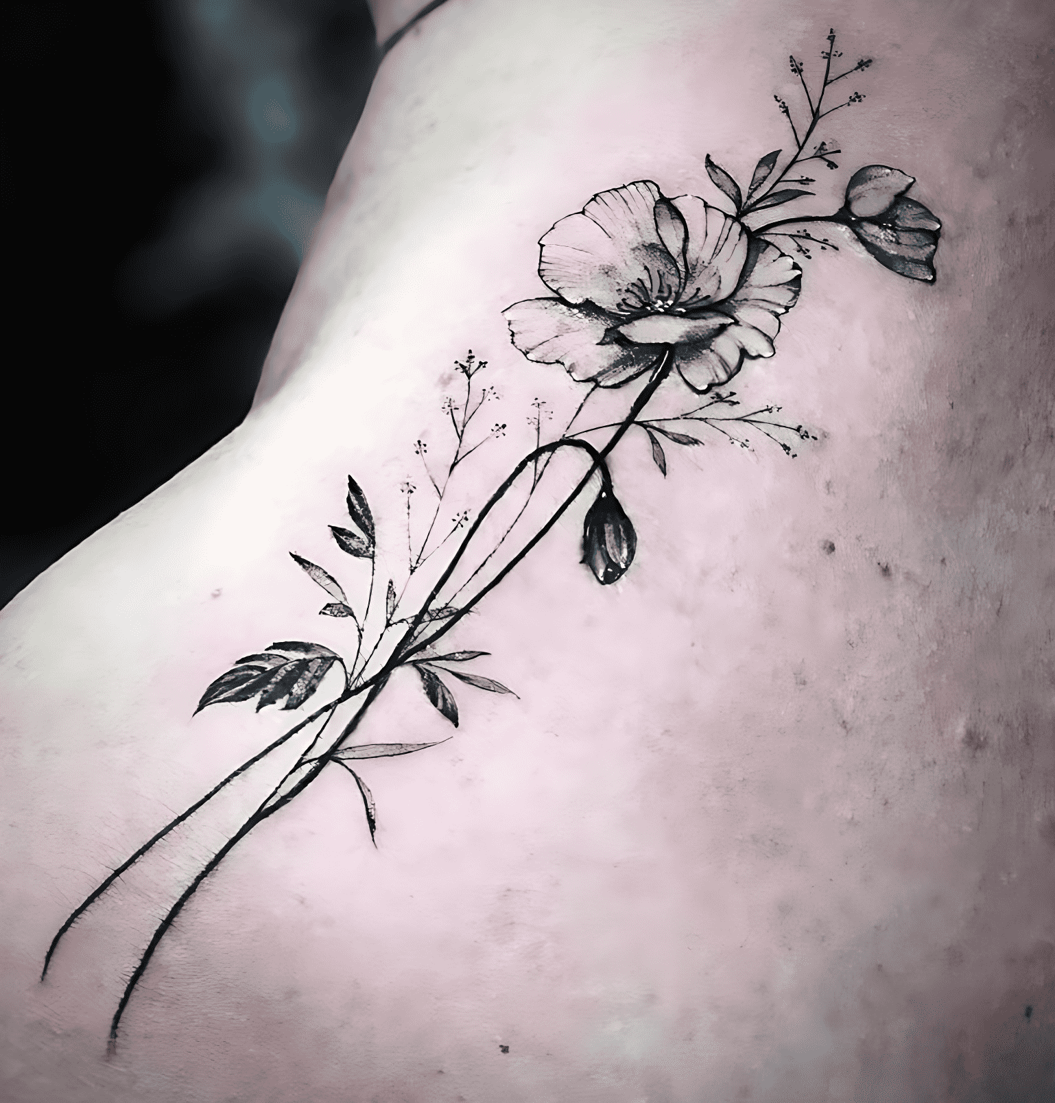 Delicate Flower Tattoo Photo
