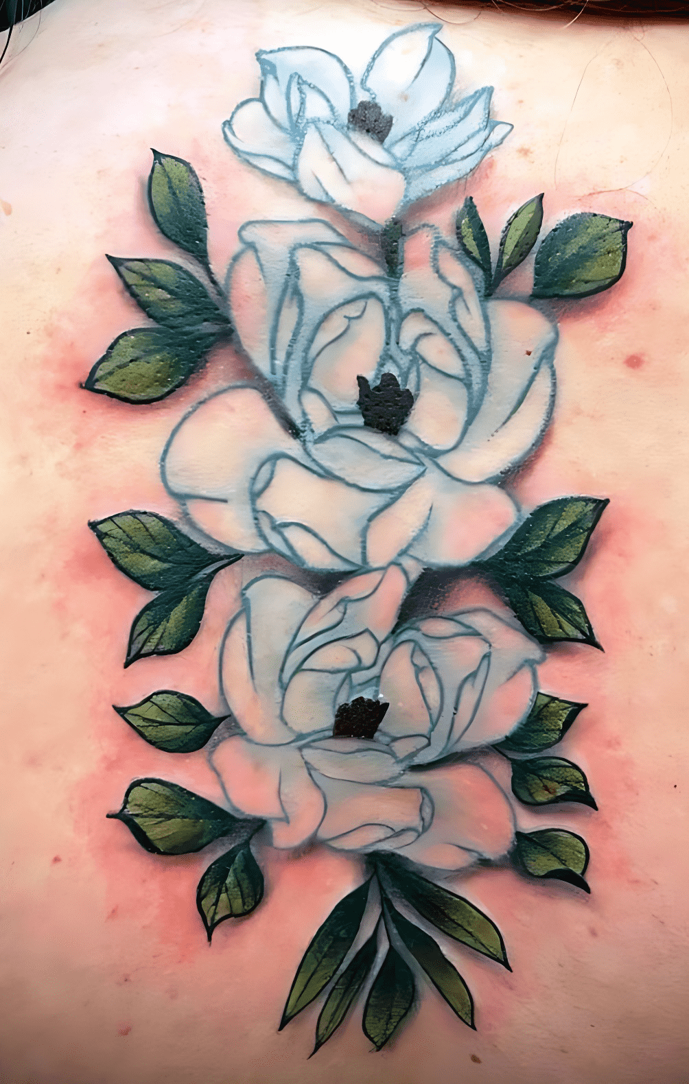 Delicate Flower Tattoo Figure