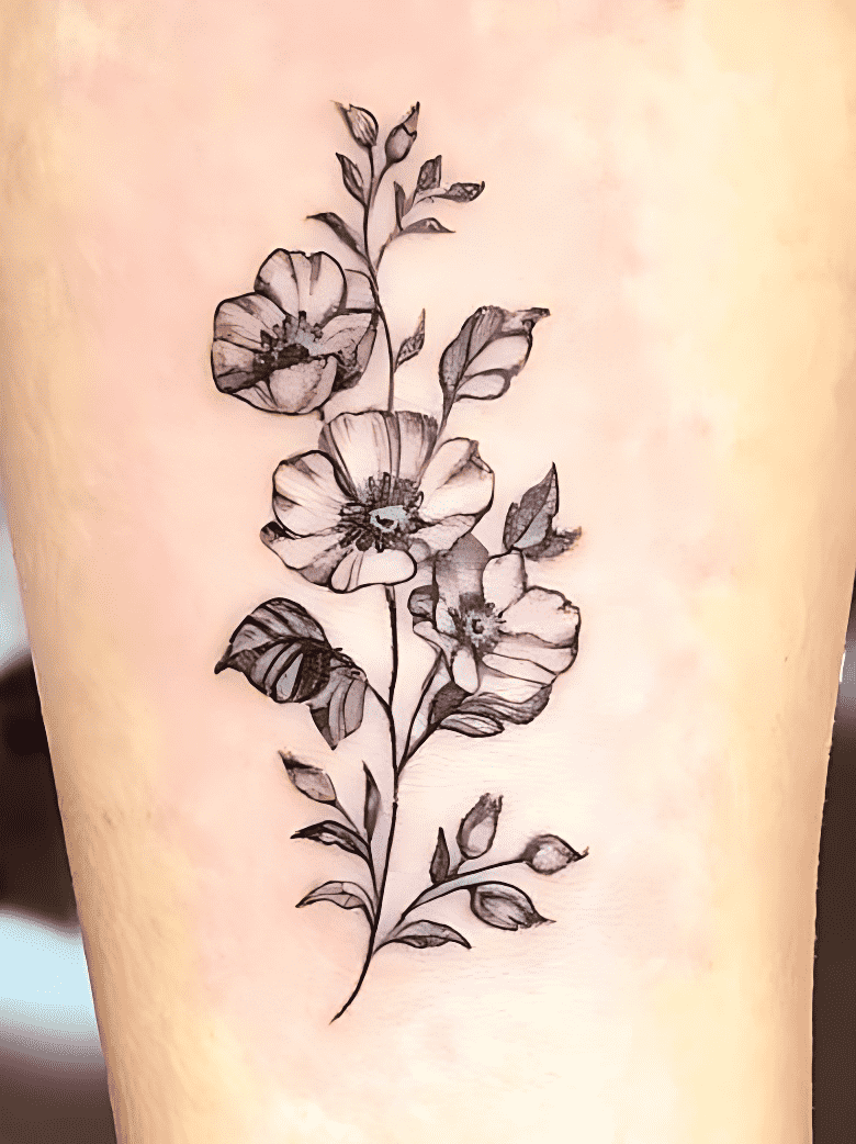 Delicate Flower Tattoo Photo