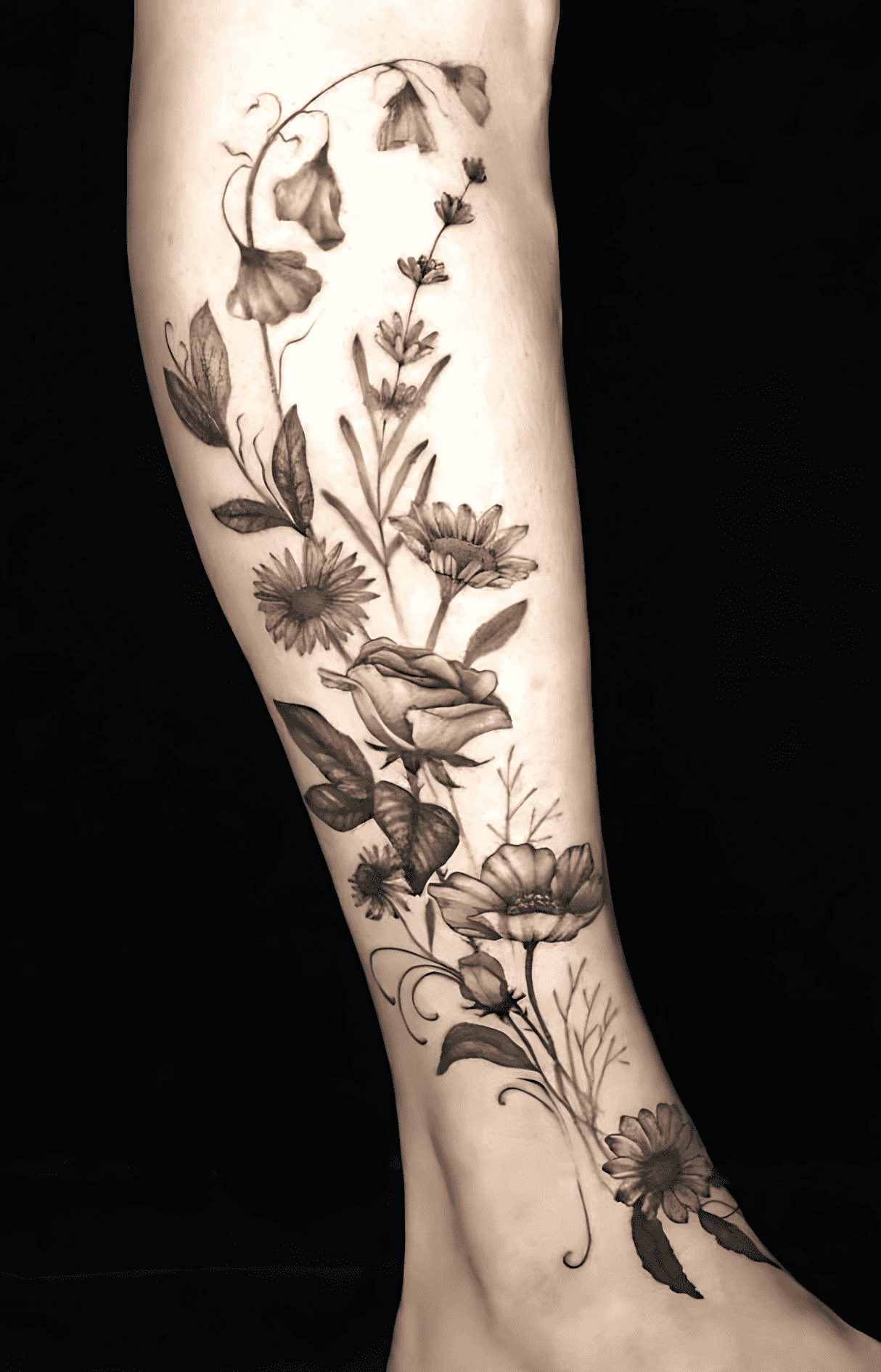 Delicate Flower Tattoo Ink