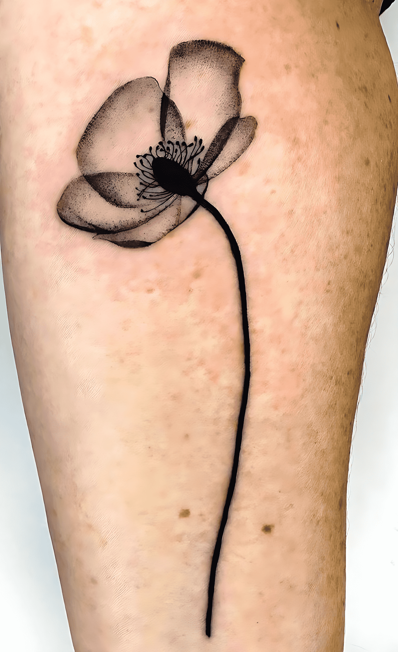 Delicate Flower Tattoo Portrait