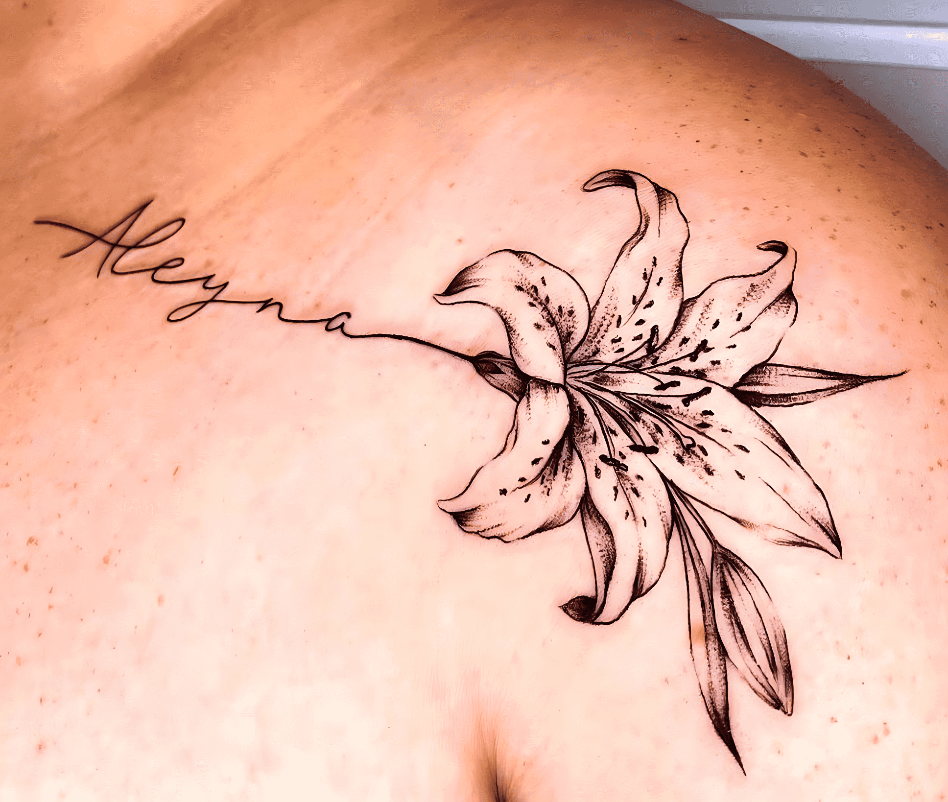 Delicate Flower Tattoo Ink