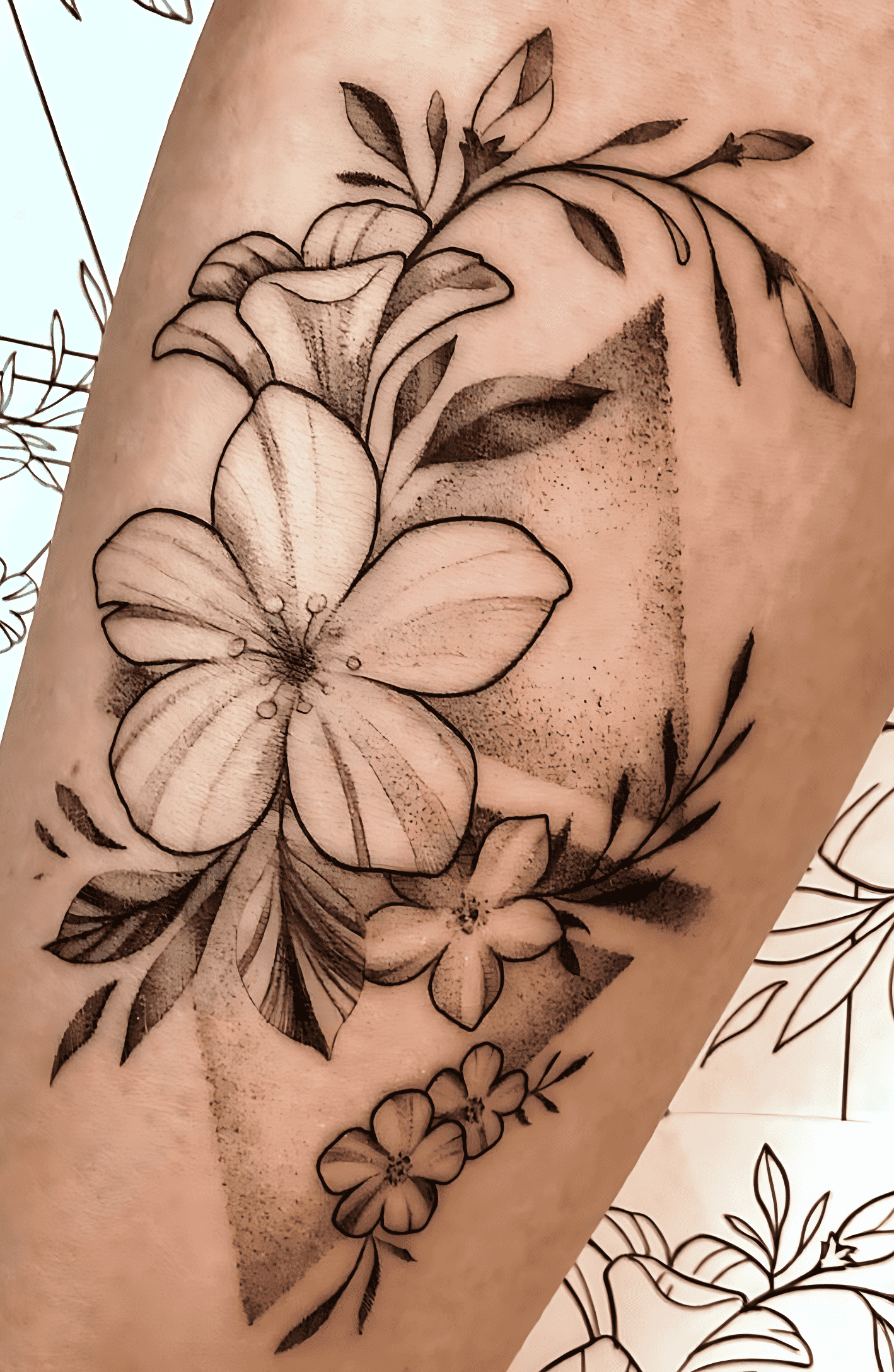 Delicate Flower Tattoo Photos