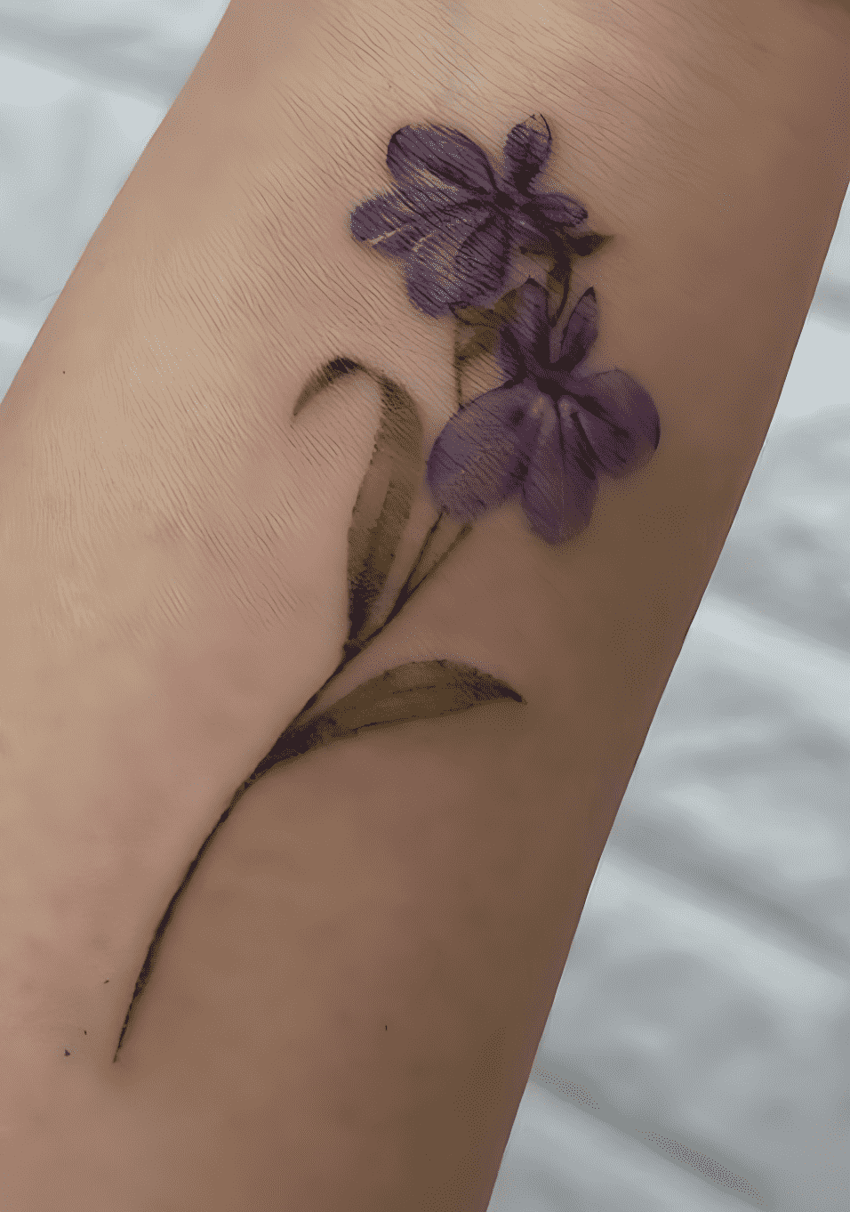 Delicate Flower Tattoo Portrait