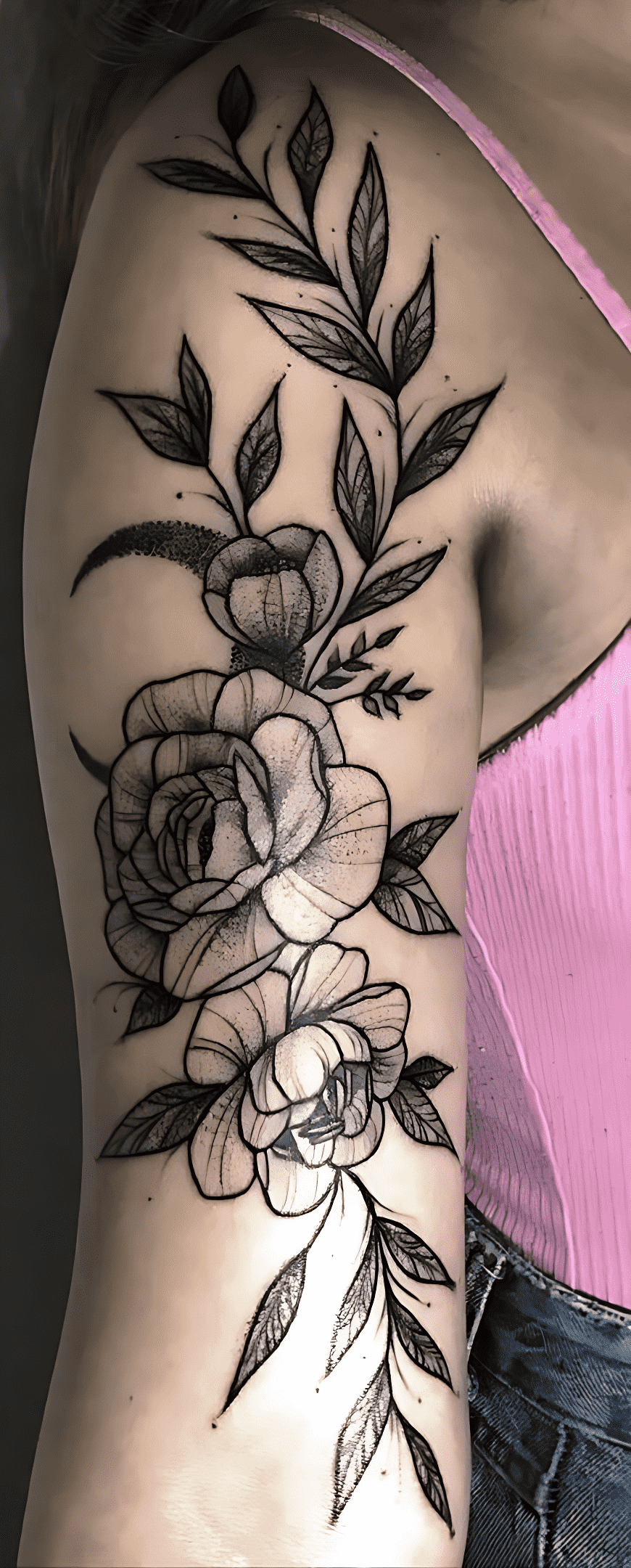 Delicate Flower Tattoo Ink