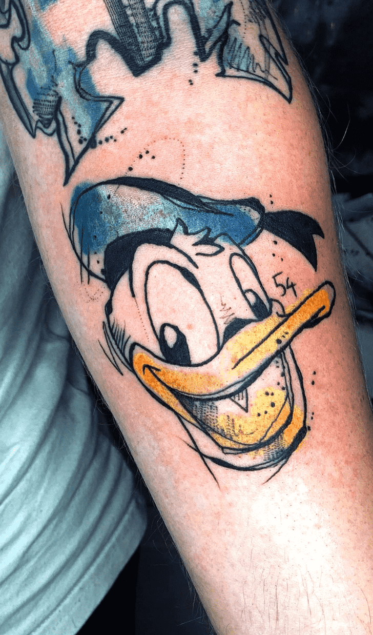 Donald Duck Tattoo Shot