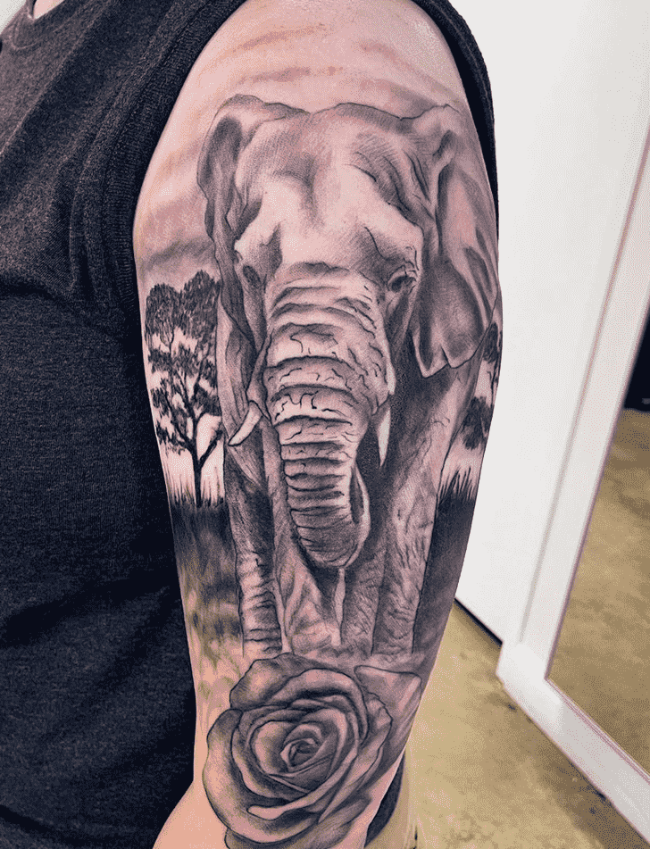 Elephant Tattoo Figure