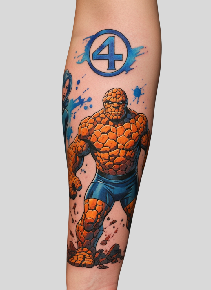 Fantastic Four Tattoo Figure