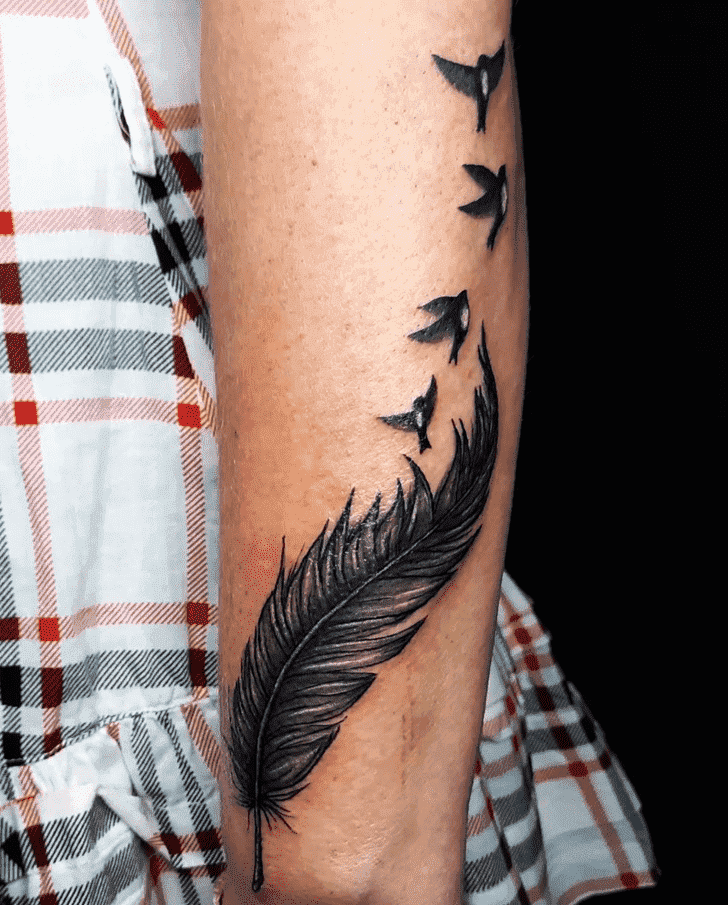 Feather Tattoo Portrait