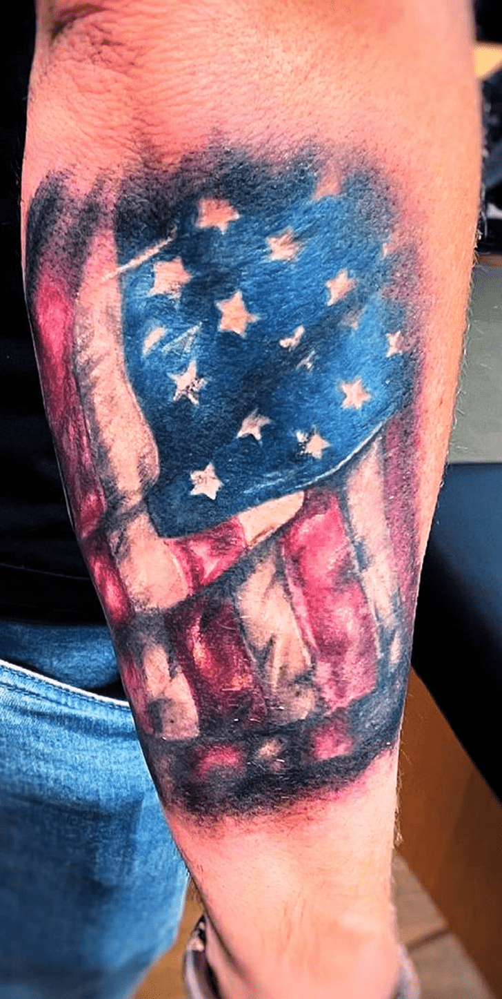 Flag Tattoo Photograph