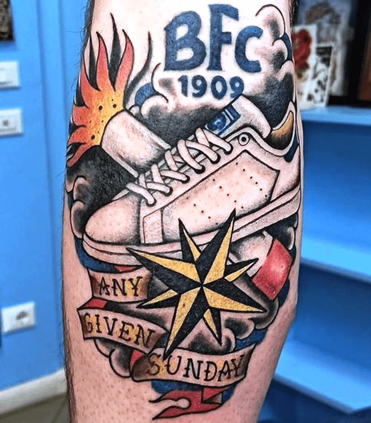 Football Tattoo Shot