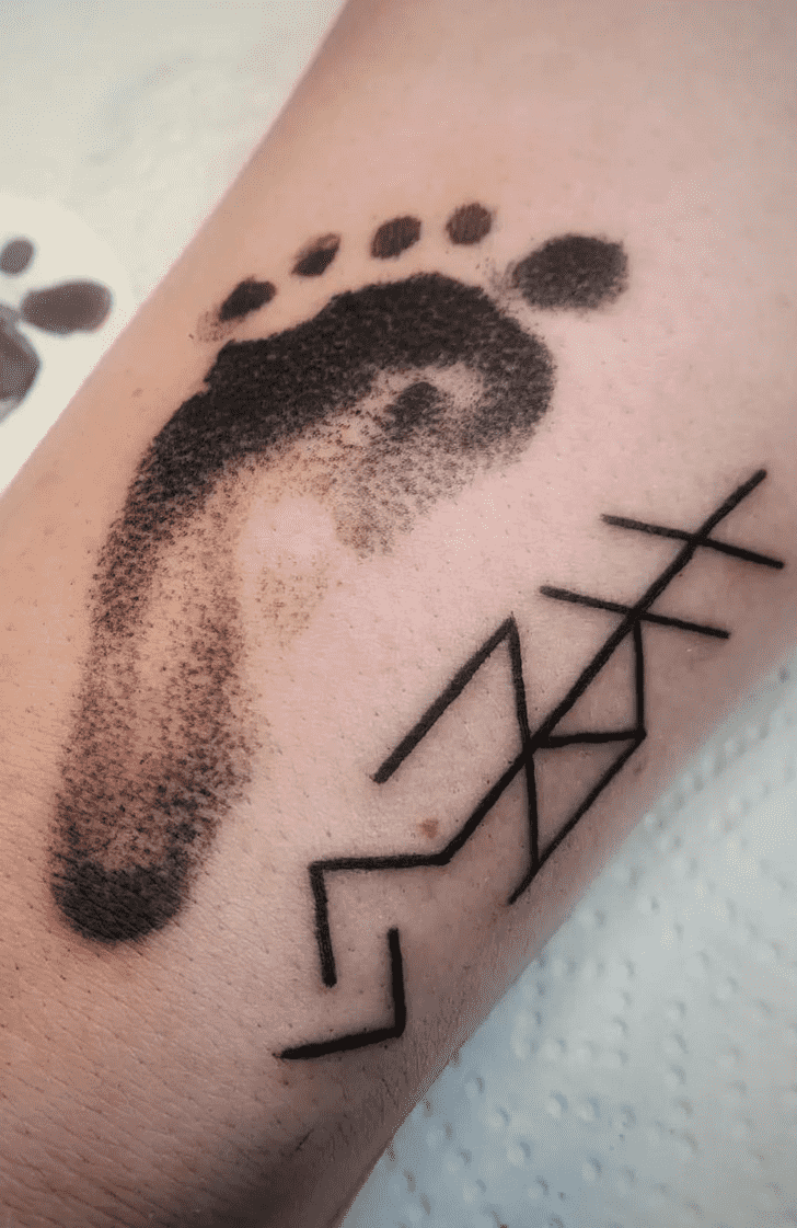 Footprint Tattoo Design Image