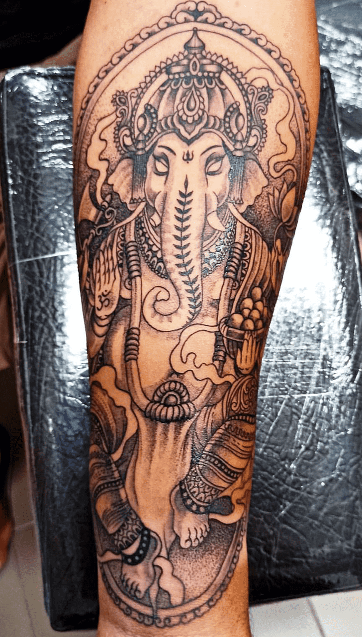 Ganesha Tattoo Shot