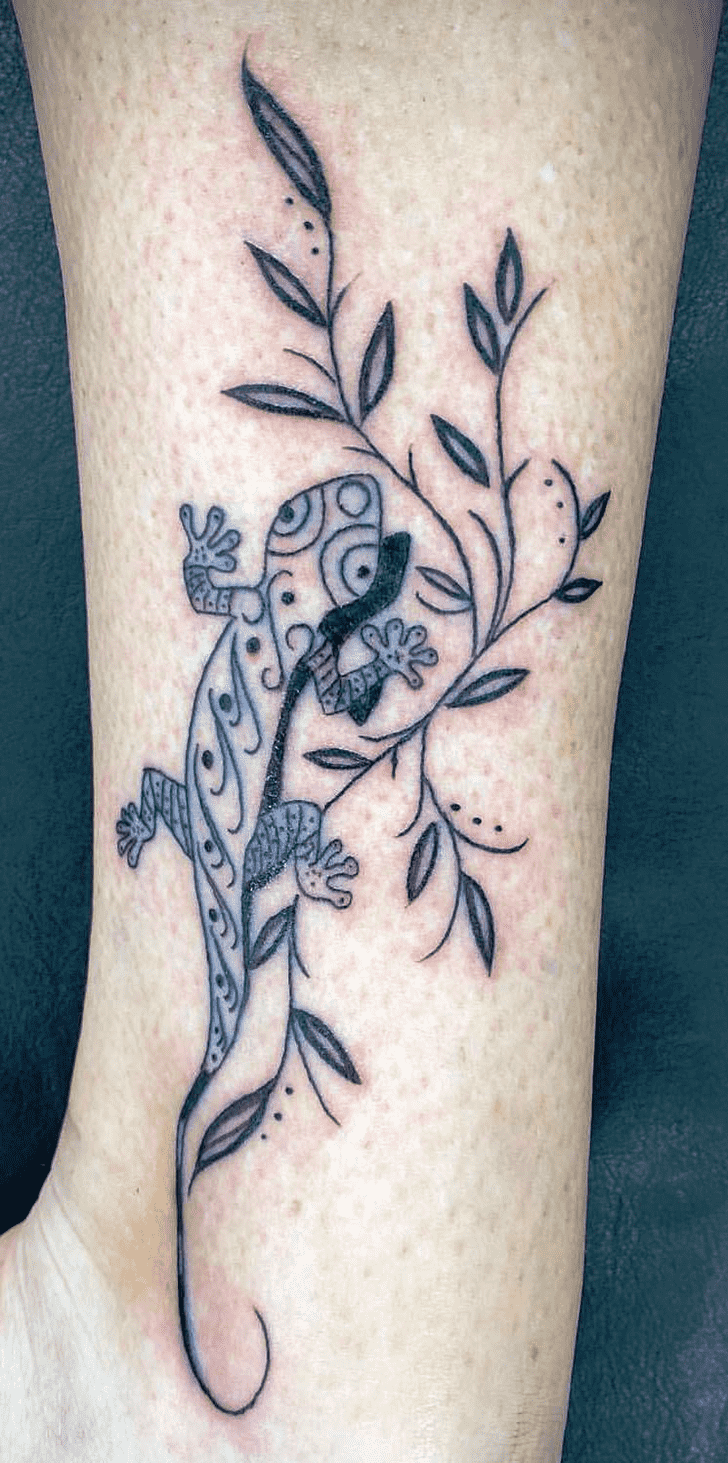 Gecko Tattoo Portrait