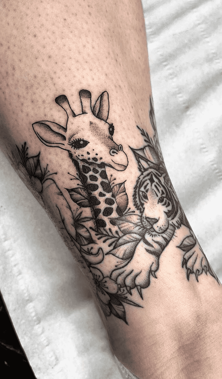 Giraffe Tattoo Portrait