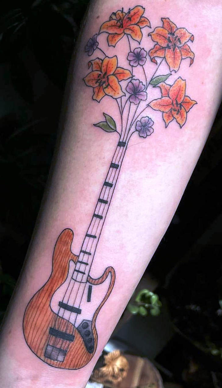 Guitar Tattoo Design Image