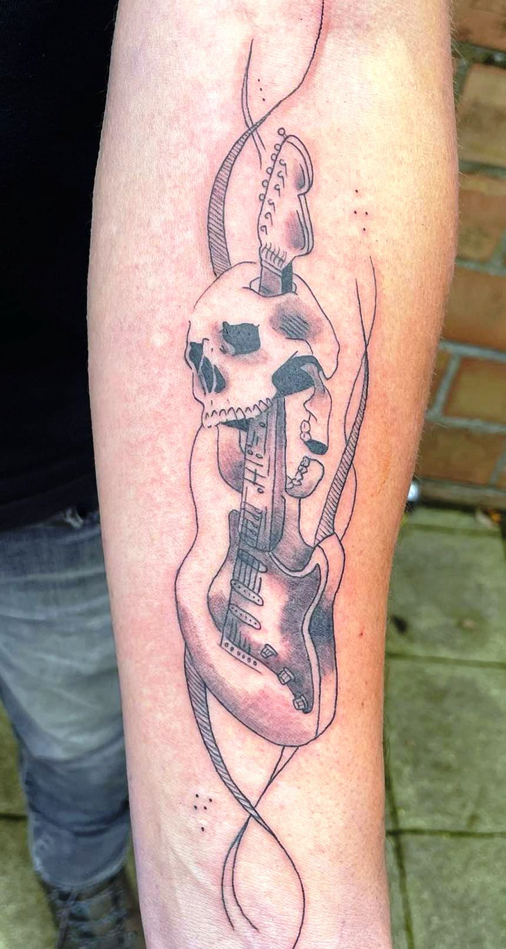 Guitar Tattoo Photo