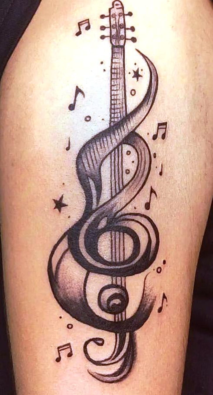 Guitar Tattoo Shot