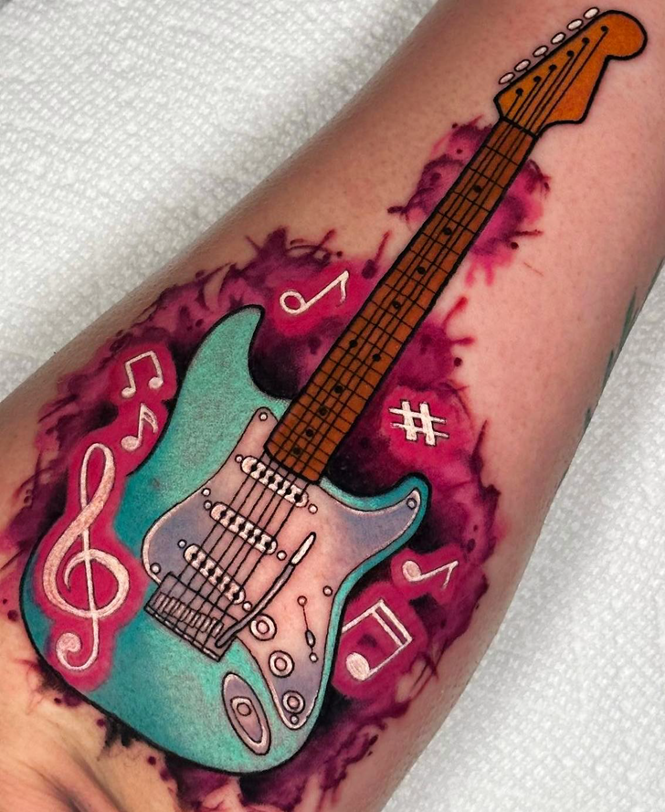 Guitar Tattoo Figure