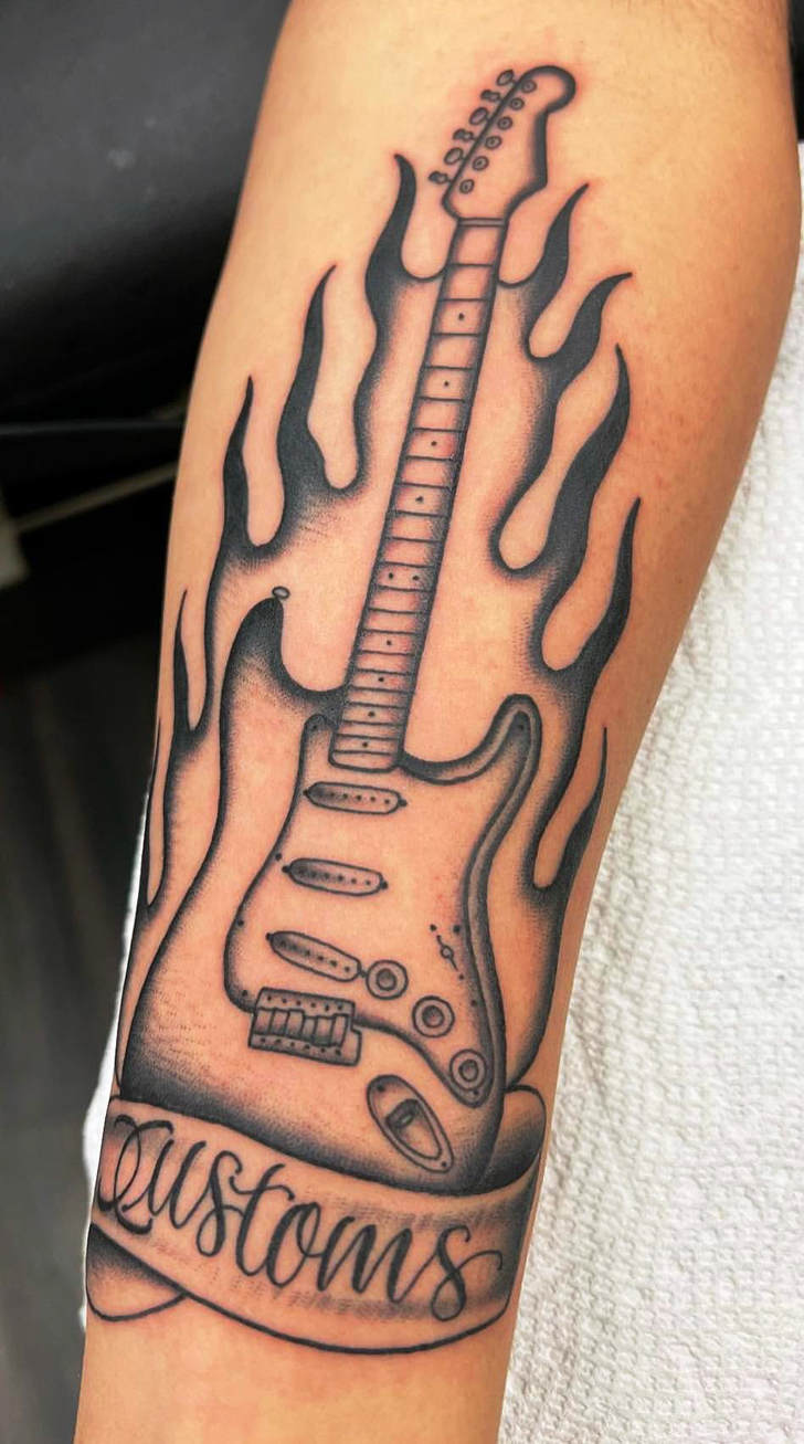 Guitar Tattoo Photograph