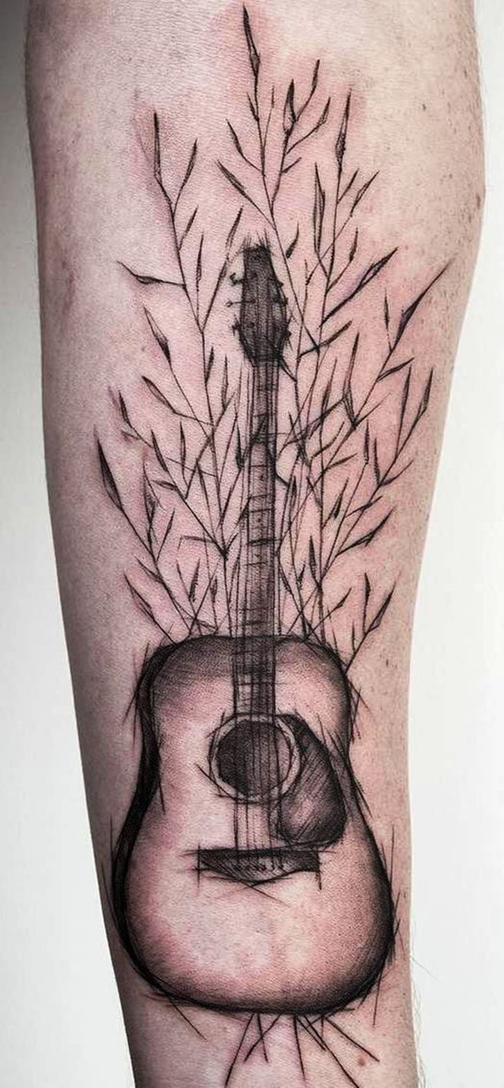 Guitar Tattoo Photograph