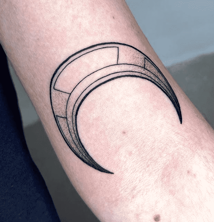 Half Moon Tattoo Shot