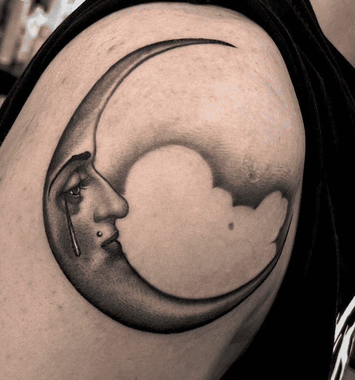 Half Moon Tattoo Shot