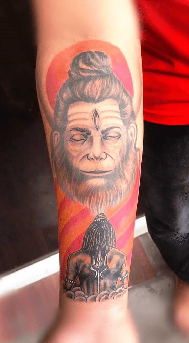 Hanuman Tattoo Figure