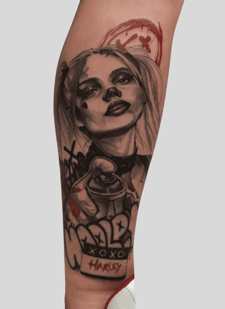 Harley Quinn Tattoo Figure