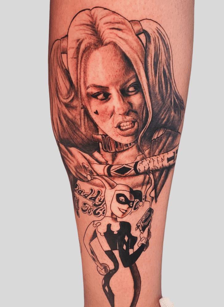 Harley Quinn Tattoo Portrait