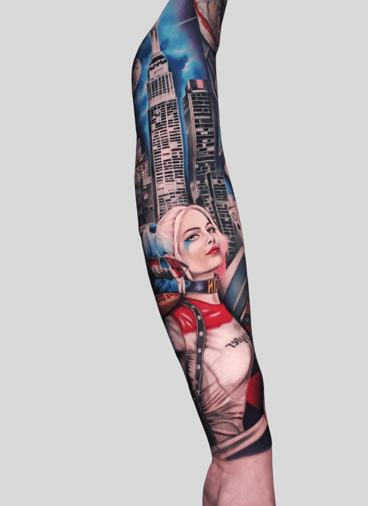 Harley Quinn Tattoo Shot