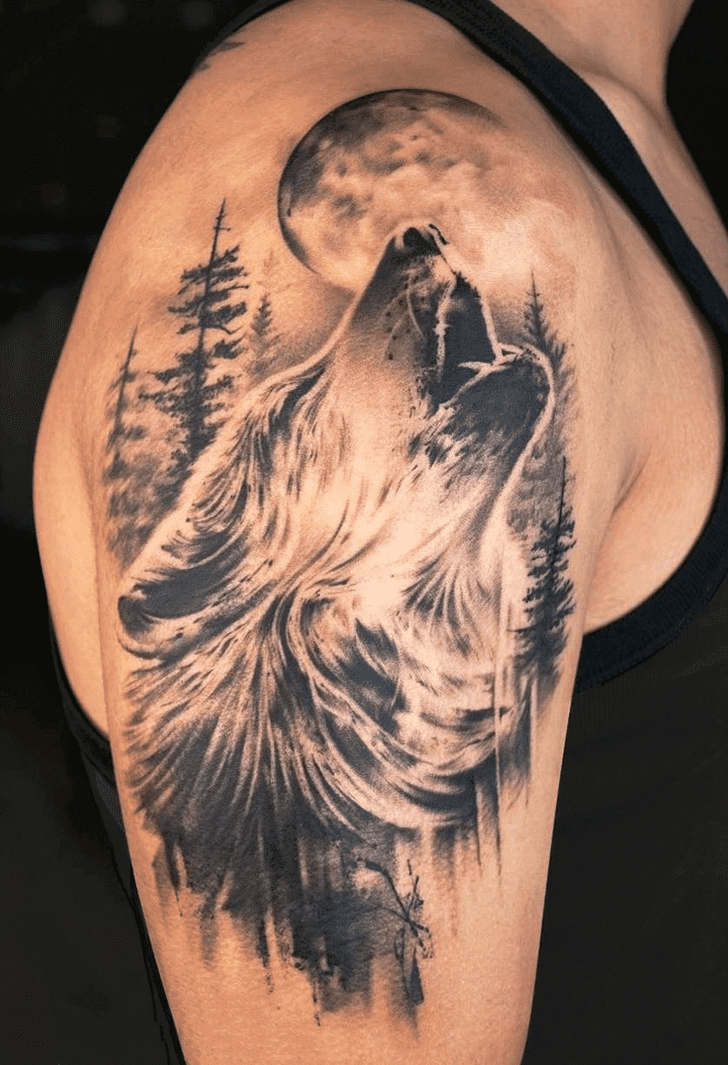 Howling Wolf Tattoo Snapshot