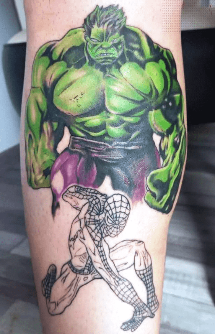 Hulk Tattoo Shot