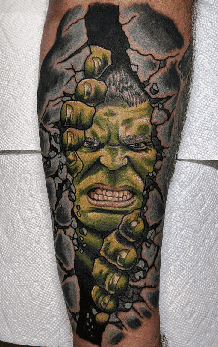 Hulk Tattoo Shot