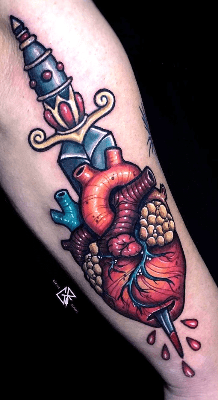 Human Heart Tattoo Photos