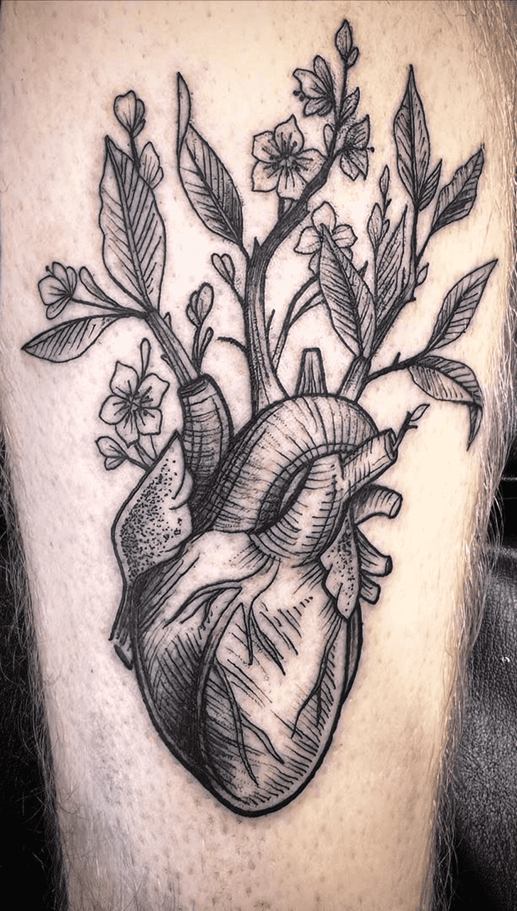 Human Heart Tattoo Shot