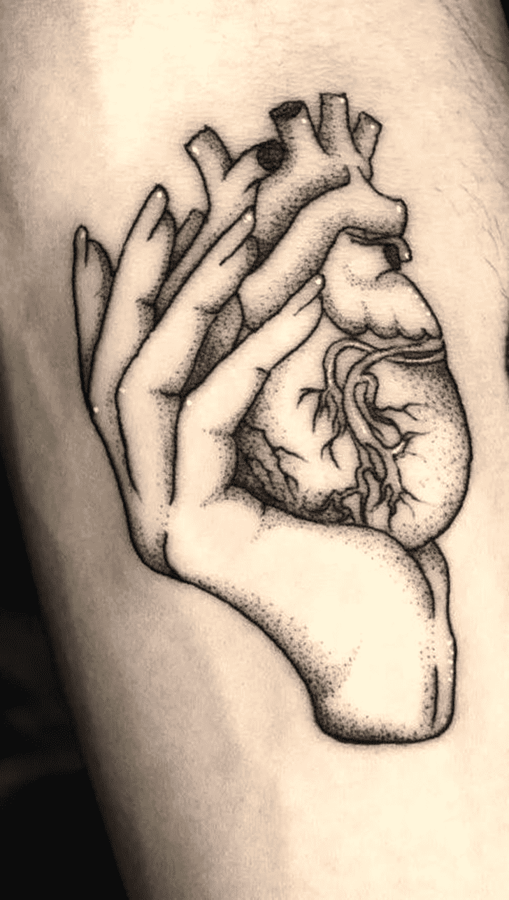 Human Heart Tattoo Snapshot