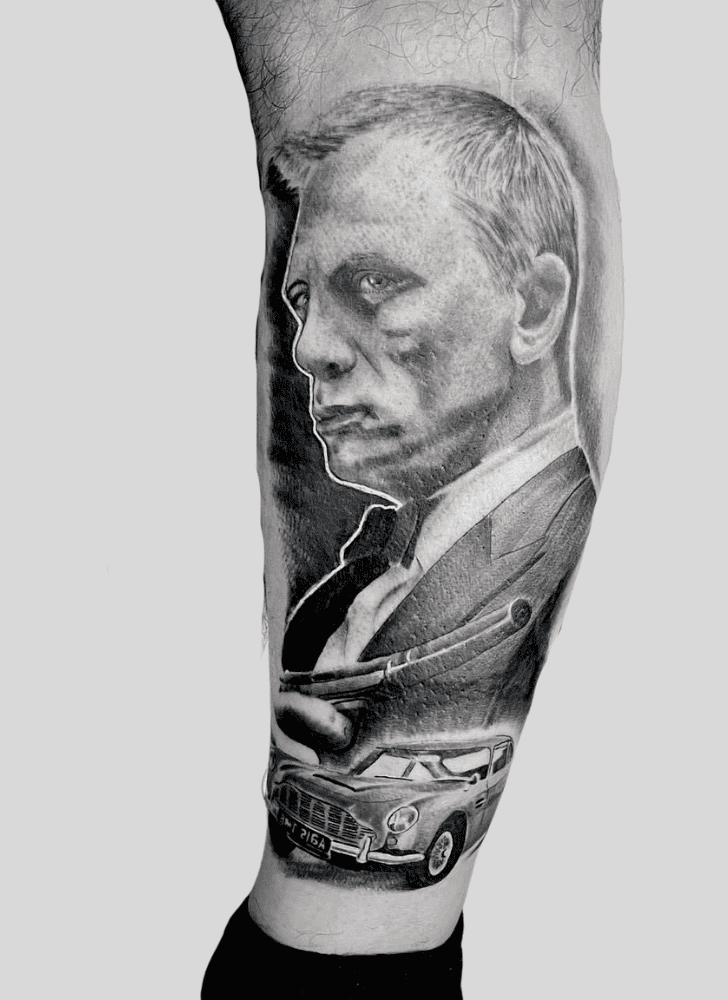 James Bond Tattoo Figure