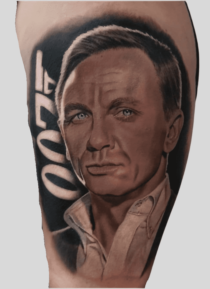 James Bond Tattoo Shot