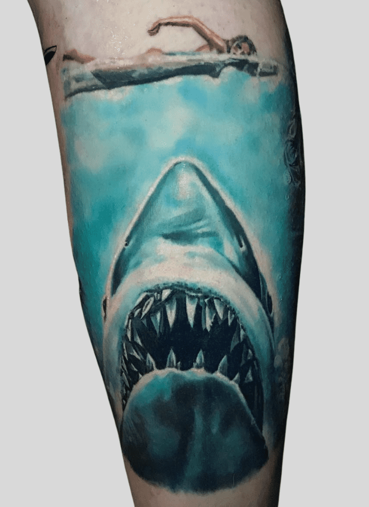 Jaws Tattoo Shot