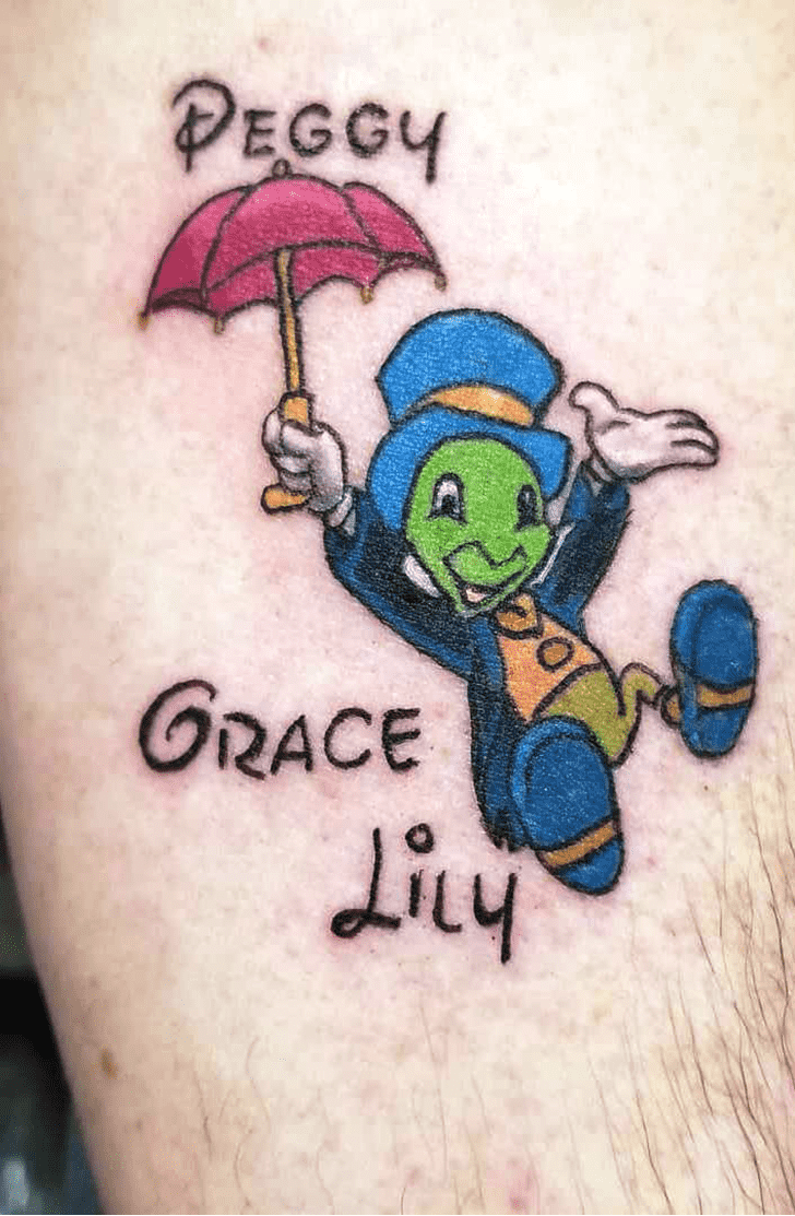 Jiminy Cricket Tattoo Snapshot